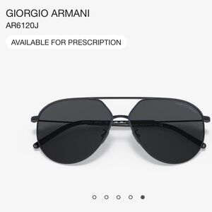 Giorgio Armani classic Sunglasses SHINY/ MATTE BLACK